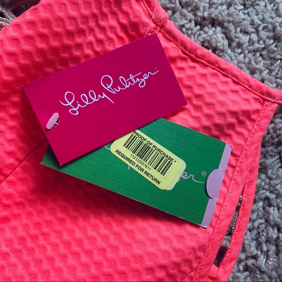 Lilly Pulitzer Pink & Gold Halter Dress, N… - Picture 6 of 9